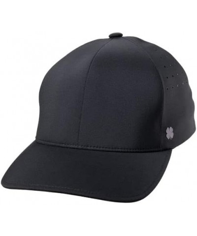 Lady Seamless 2 Women's Black hat with Silver Clover Applique Black Mesh Slider Adjustable $17.82 Baseball Caps