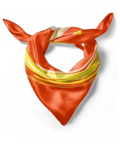 Nautical Head Scarf, Anchor Image in Circle, Hair Wrap Orange Yellow $12.40 Scarves