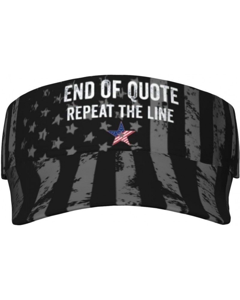 Joe Biden End of Quote Repeat The Line Visor Cap Sports Empty Top Hats Adjustable Sun Tennis Caps for Men Women39 Black $14.0...