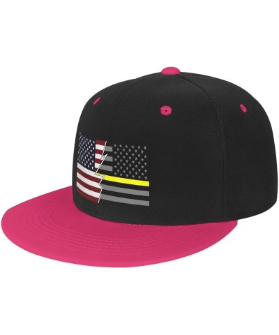 Ripped Style American and United States Thin Gold Line Flag Baseball Cap for Men Women Snapback Hat Adjustable Flat Bill Hats...