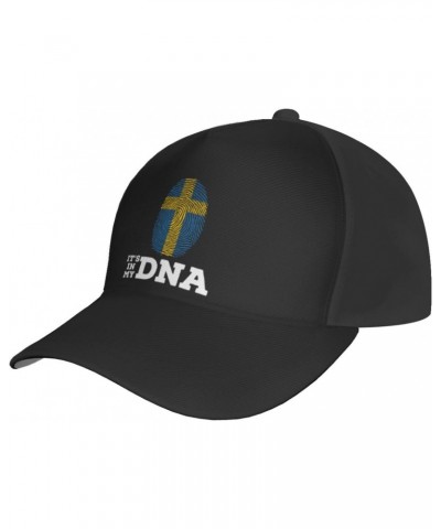 Sweden It's in My DNA Baseball Cap for Men Women Adjustable Dad Hat Outdoor Casual Trucker Caps Sun Hats Black $12.44 Basebal...