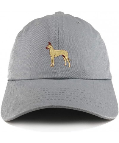 Great Dane Dog Embroidered Low Profile Soft Cotton Dad Hat Cap Grey $11.25 Baseball Caps