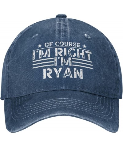 Gifts for Women hat of Course I'm Right I'm Ryan hat and Gifts Summer Hats & Birthday Music Hat and Navy Blue $11.49 Sun Hats