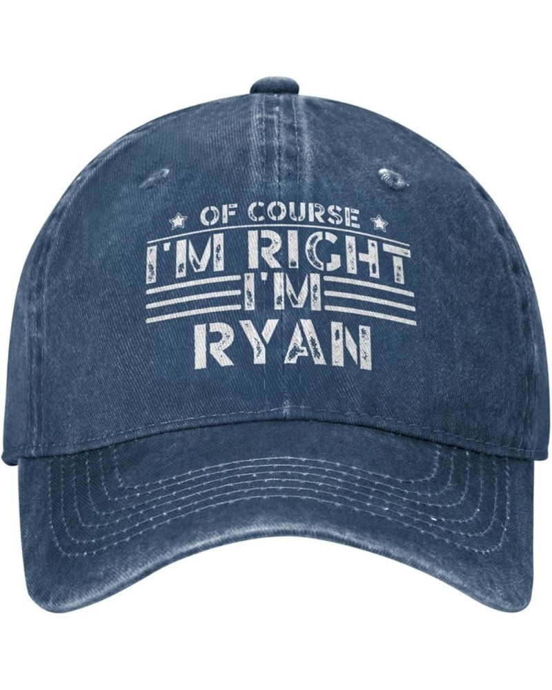 Gifts for Women hat of Course I'm Right I'm Ryan hat and Gifts Summer Hats & Birthday Music Hat and Navy Blue $11.49 Sun Hats