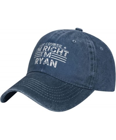 Gifts for Women hat of Course I'm Right I'm Ryan hat and Gifts Summer Hats & Birthday Music Hat and Navy Blue $11.49 Sun Hats