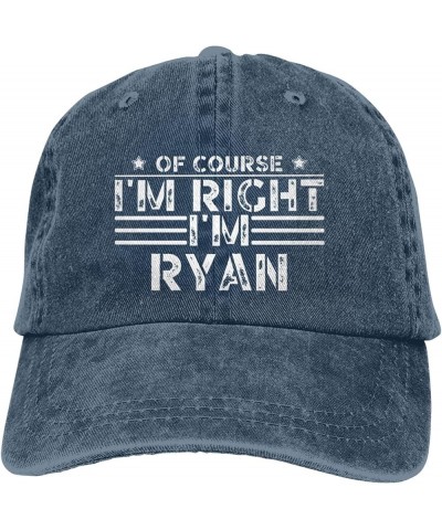 Gifts for Women hat of Course I'm Right I'm Ryan hat and Gifts Summer Hats & Birthday Music Hat and Navy Blue $11.49 Sun Hats