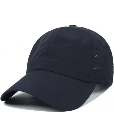 Womens Criss Cross Ponytail Baseball Cap Quick Dry Mesh Baseball Hat Messy Bun Ponycap Blue,navy $8.24 Baseball Caps