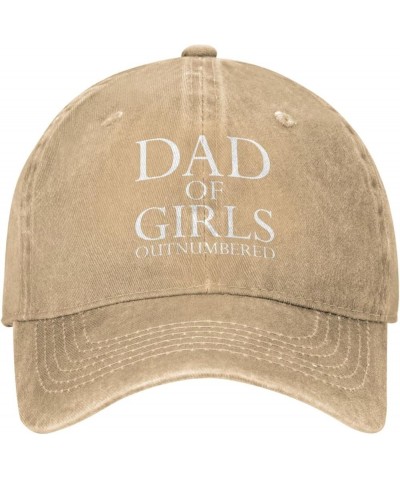 Hats Girl Dad Outnumbered Hats for Men Funny Womens Hats Natural $11.39 Cowboy Hats