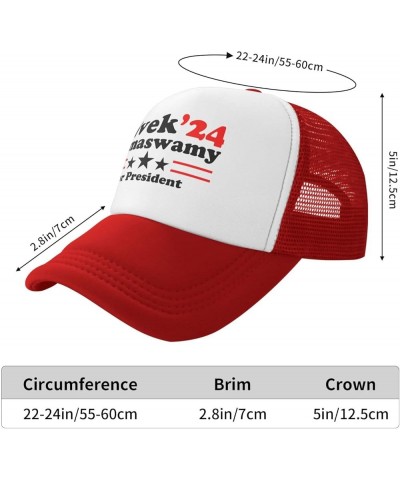 Vivek Ramaswamy for President 2024 Unisex Baseball Hat Retro Dad Hat Adjustable Red $9.40 Baseball Caps