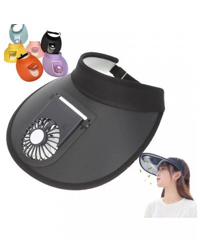 Sun Visor Hat with Fan,USB Charging Fan Visor Hat - 3 Speeds,Large Area Sun Protection,Visors for Adult Kids Black $8.81 Visors