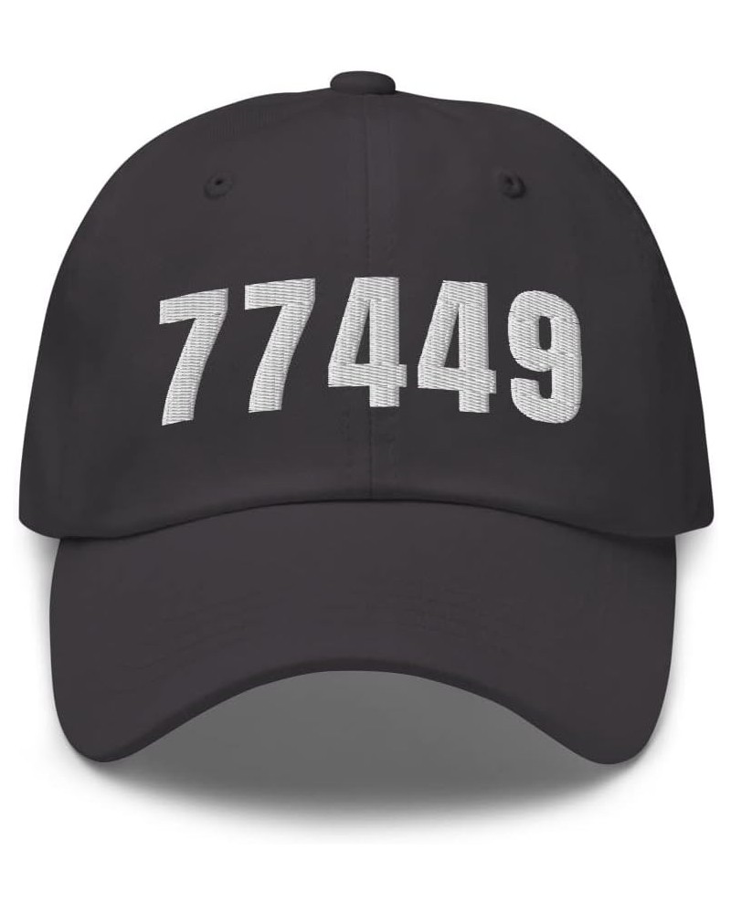 Zip Code 77449 Hat Houston Sugar Land Texas TX Dad Cap Embroidered Dad Hat Baseball Cap with Adjustable Buckle Strap Dark Gre...