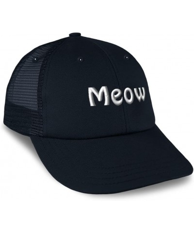 Trucker Hat Baseball Cap Meow Cats Cotton Dad Hats for Men & Women Navy $17.39 Baseball Caps