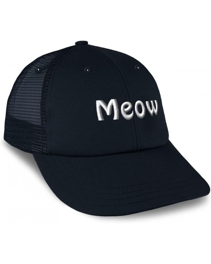 Trucker Hat Baseball Cap Meow Cats Cotton Dad Hats for Men & Women Navy $17.39 Baseball Caps