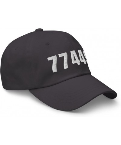 Zip Code 77449 Hat Houston Sugar Land Texas TX Dad Cap Embroidered Dad Hat Baseball Cap with Adjustable Buckle Strap Dark Gre...