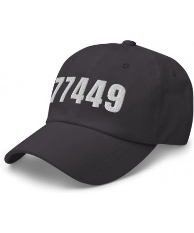 Zip Code 77449 Hat Houston Sugar Land Texas TX Dad Cap Embroidered Dad Hat Baseball Cap with Adjustable Buckle Strap Dark Gre...