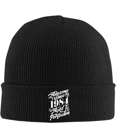 Born in 1984 Vintage Men Women Beanie Cap Winter Hat Knit Cap Skull Cap Black $10.48 Skullies & Beanies