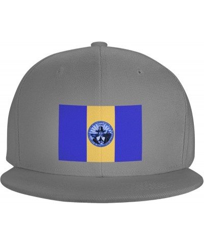 Flag of Southampton, New York Snapback Hats for Men Baseball Cap Trucker Hat Flat Brim Hats Gray $12.59 Baseball Caps