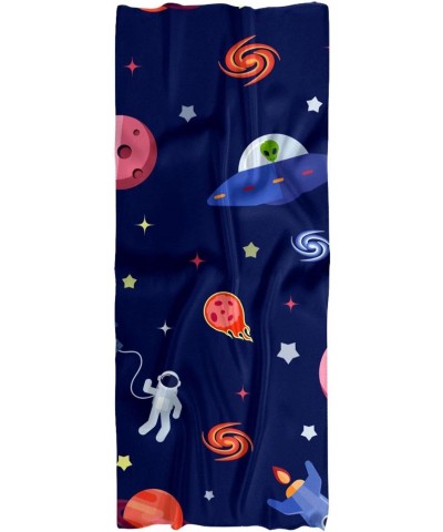 Silk Scarf Long Lightweight Sunscreen Shawl Wrap Scarves for Women Hair Scarves Space Planet Astronaut Pattern $11.27 Scarves