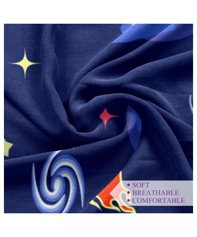 Silk Scarf Long Lightweight Sunscreen Shawl Wrap Scarves for Women Hair Scarves Space Planet Astronaut Pattern $11.27 Scarves