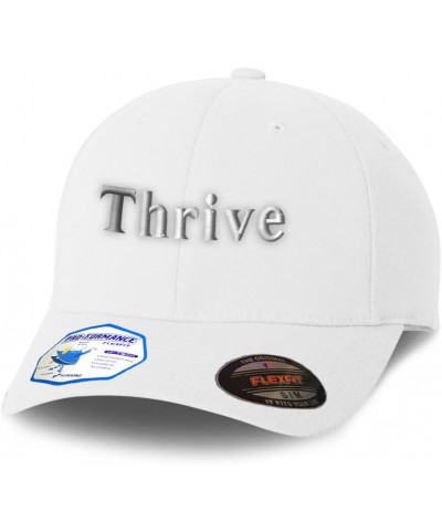 Flexfit Hats for Men & Women Thrive Style B Polyester Dad Hat Baseball Cap White $18.19 Baseball Caps