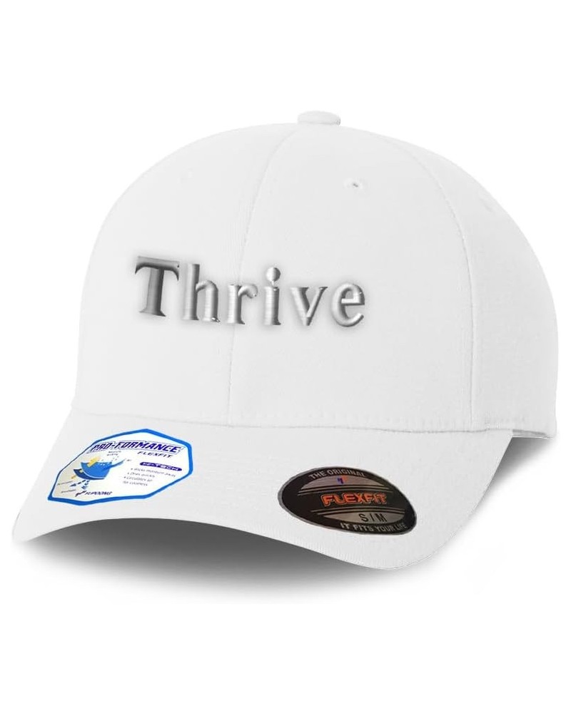 Flexfit Hats for Men & Women Thrive Style B Polyester Dad Hat Baseball Cap White $18.19 Baseball Caps