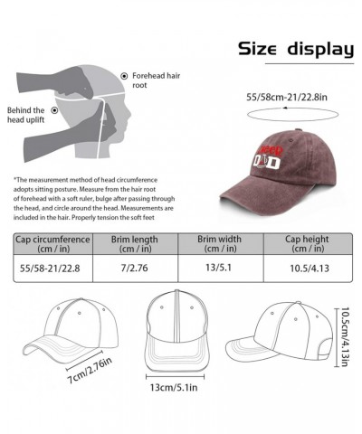 Cheer Dad2 Hats for Women Baseball Caps Trendy Washed Workout Hat Quick Dry Wine Red $9.50 Baseball Caps