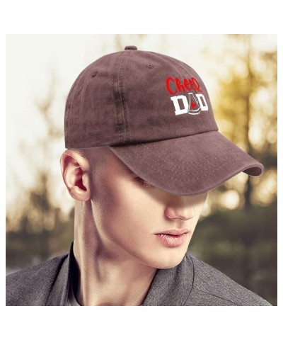 Cheer Dad2 Hats for Women Baseball Caps Trendy Washed Workout Hat Quick Dry Wine Red $9.50 Baseball Caps