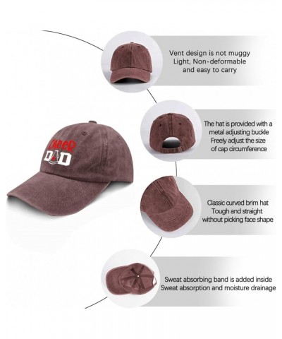 Cheer Dad2 Hats for Women Baseball Caps Trendy Washed Workout Hat Quick Dry Wine Red $9.50 Baseball Caps