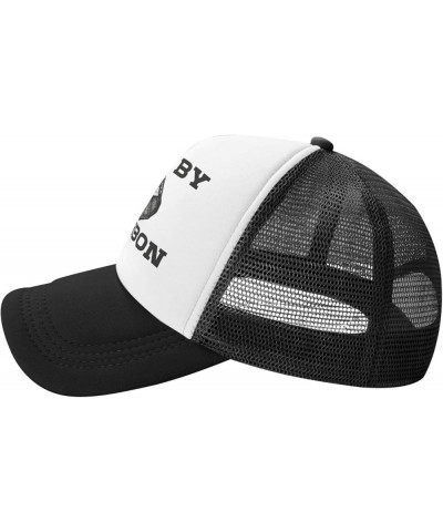 Body-by-Bourbon Mesh Cap Unisex Baseball Cap Men Women Trucker Hat Black $14.56 Baseball Caps