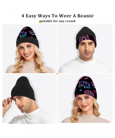 Beanie Hats for Men & Womens Slouchy Beanie Hat,Unicorn Face Strawberry Unisex Winter Knit Warm Cuffed Hat Cap $10.12 Skullie...