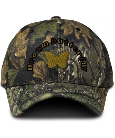 Custom Camo Baseball Cap Brown Butterfly Insects Cotton Hunting Dad Hats for Men & Women Forest Tree Green Design Only $17.09...