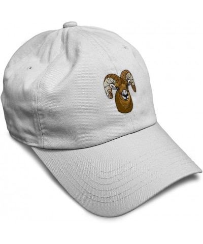 Soft Baseball Cap Bighorn Sheep A Embroidery Farm and Domesticated Animals Cotton Dad Hats for Men & Women White Design Only ...