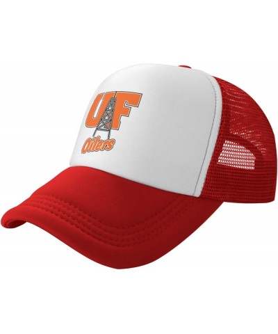 University of Findlay Logo Trucker Hats for Both Men and Women - Mesh Baseball Snapback Hats Red $17.86 Baseball Caps