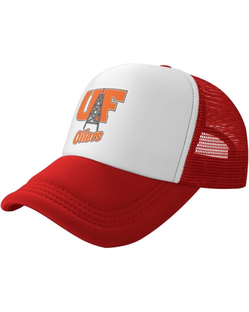 University of Findlay Logo Trucker Hats for Both Men and Women - Mesh Baseball Snapback Hats Red $17.86 Baseball Caps