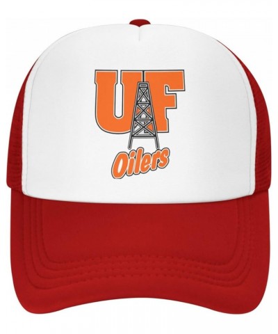 University of Findlay Logo Trucker Hats for Both Men and Women - Mesh Baseball Snapback Hats Red $17.86 Baseball Caps