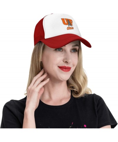 University of Findlay Logo Trucker Hats for Both Men and Women - Mesh Baseball Snapback Hats Red $17.86 Baseball Caps