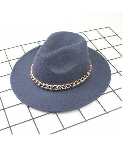 Fashionable Fedora Fedoras Men Wide for Women Dress Hat Women's and Hats Baseball Caps Running Visor B-navy $10.07 Sun Hats