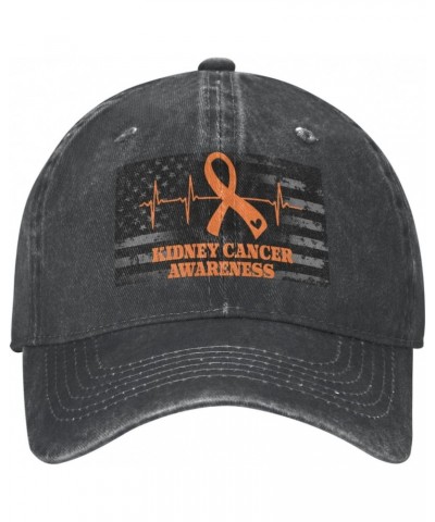 Kidney Cancer Awareness Hat Adjustable Baseball Cap Dad Cap Unisex Hat Black $13.40 Rain Hats