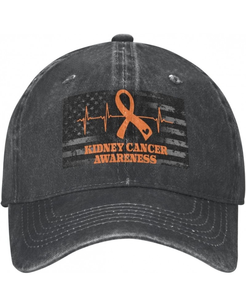 Kidney Cancer Awareness Hat Adjustable Baseball Cap Dad Cap Unisex Hat Black $13.40 Rain Hats