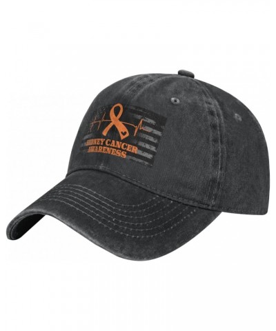 Kidney Cancer Awareness Hat Adjustable Baseball Cap Dad Cap Unisex Hat Black $13.40 Rain Hats