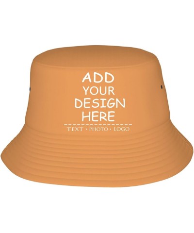 Custom Hat Personalized Bucket Hats Add Your Text Photo Logo Unisex Fisherman Cap Multiple Colors Sandybrown $10.91 Baseball ...