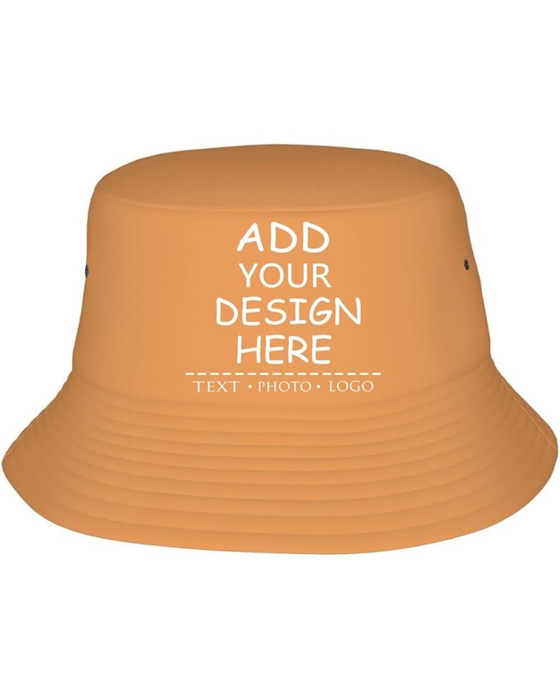 Custom Hat Personalized Bucket Hats Add Your Text Photo Logo Unisex Fisherman Cap Multiple Colors Sandybrown $10.91 Baseball ...