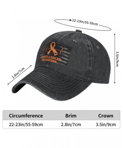 Kidney Cancer Awareness Hat Adjustable Baseball Cap Dad Cap Unisex Hat Black $13.40 Rain Hats