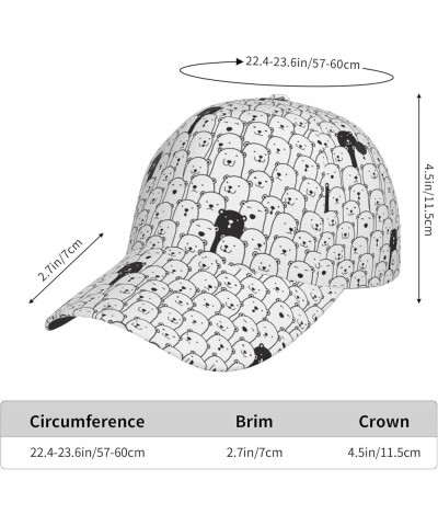 Cute Dog Baseball Cap Men Women - Classic Adjustable Plain Hat Cute Bear4 $23.42 Baseball Caps