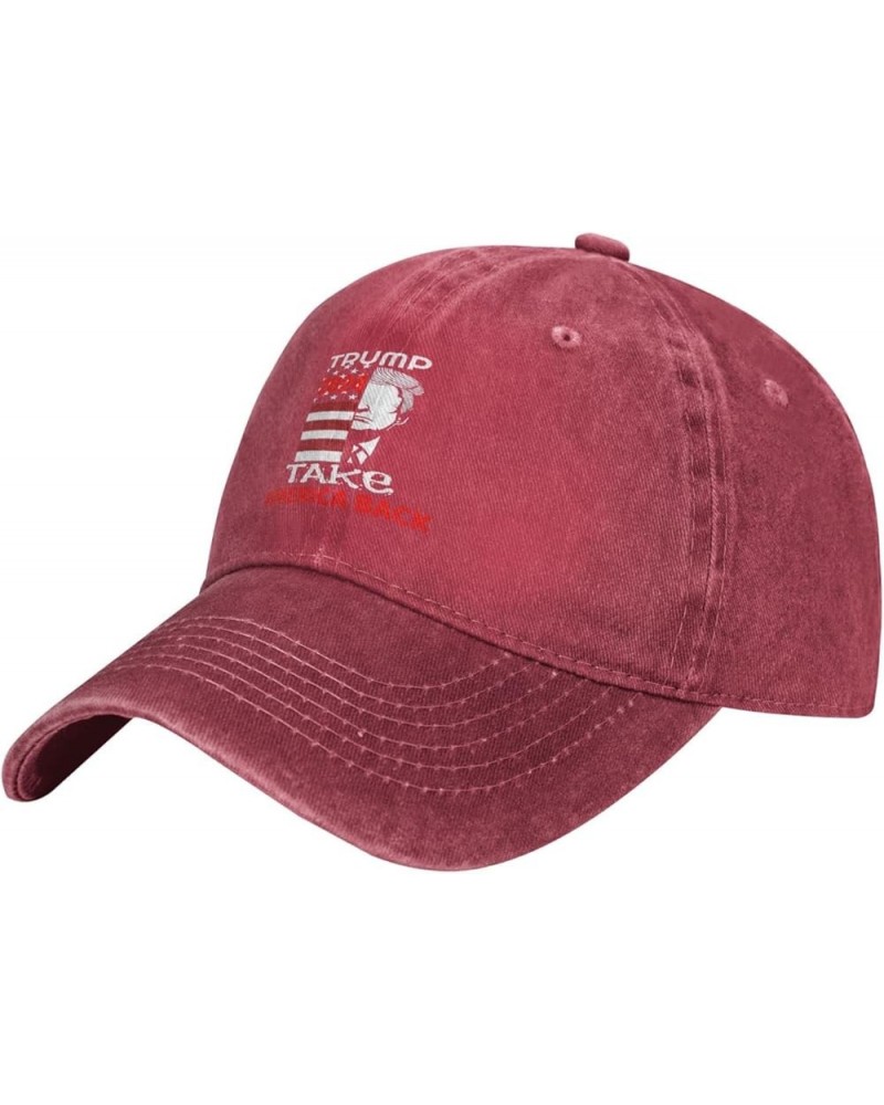 FJB Trump 2024 Take America Back Distressed Dad Hat Baseball Cap for Men 90s Vintage Washed Cotton Adjustable Strap Red $11.7...