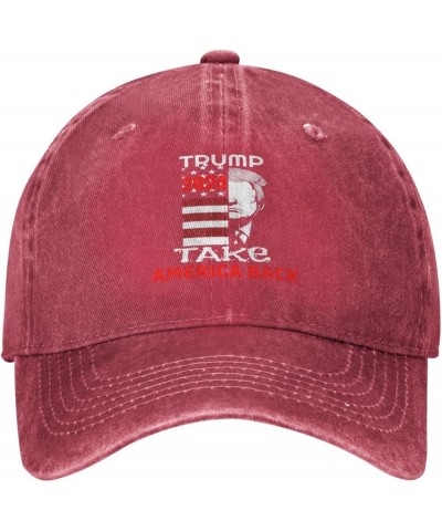 FJB Trump 2024 Take America Back Distressed Dad Hat Baseball Cap for Men 90s Vintage Washed Cotton Adjustable Strap Red $11.7...