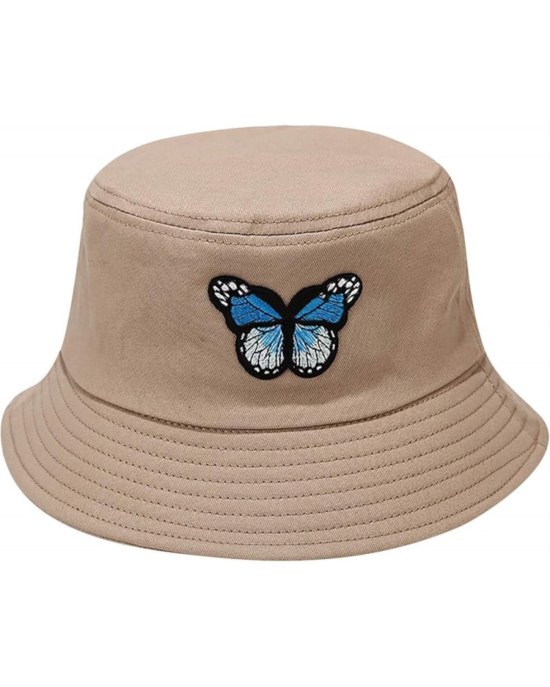 Women's Bucket Sunshade Hat Hat Printing Basin Hat Outdoor Fisherman's Baseball Caps Denim Bucket Hat for Men Khaki $8.42 Buc...