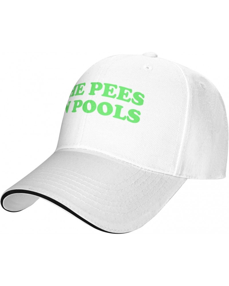 She Pees in Pools Baseball Cap Adjustable Vintage Dad Hat for Men Women,Black $24.20 Baseball Caps