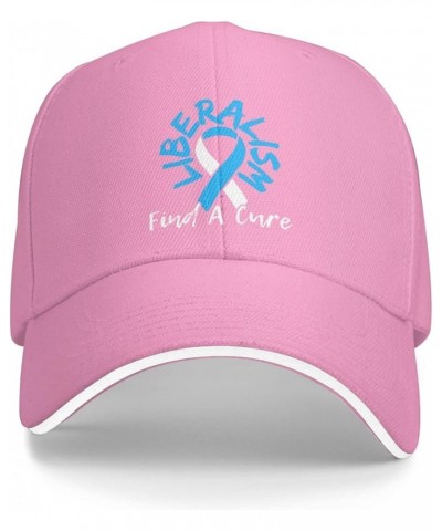 Liberalism Find a Cure Men Womens Sandwich Hat Classic Adjustable Trucker Hat Dad Hat Black Pink $13.99 Baseball Caps