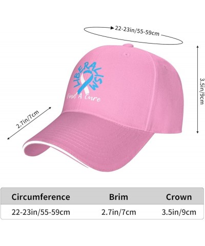 Liberalism Find a Cure Men Womens Sandwich Hat Classic Adjustable Trucker Hat Dad Hat Black Pink $13.99 Baseball Caps